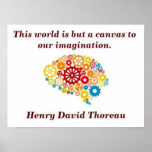 Henry David Thoreau citat - poster