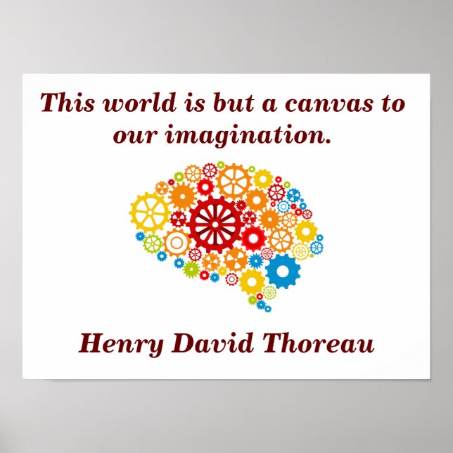 Henry David Thoreau citat - poster (Framsidan)