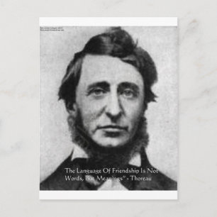 Henry David Thoreau-citat Vykort