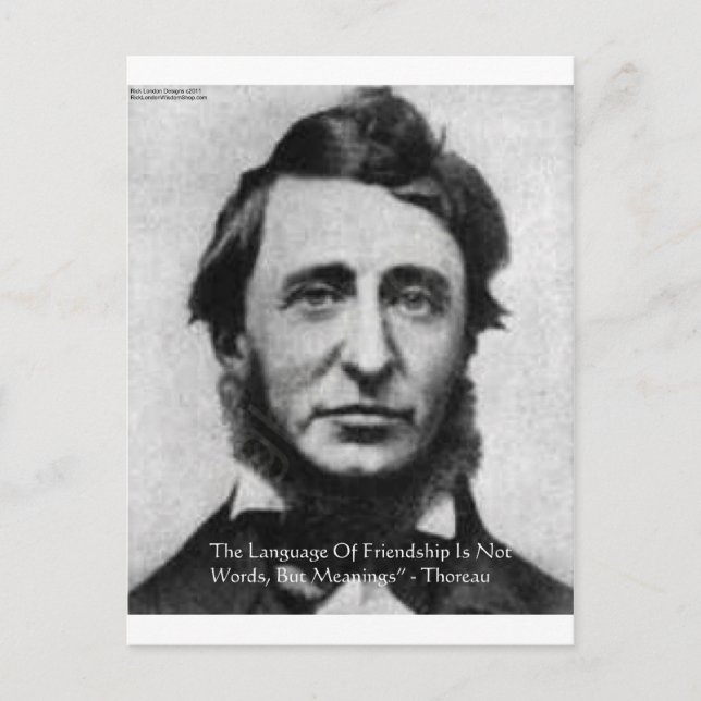 Henry David Thoreau-citat Vykort (Framsida)