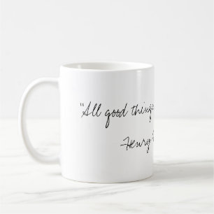 Henry David Thoreau citationsteckenmugg Kaffemugg