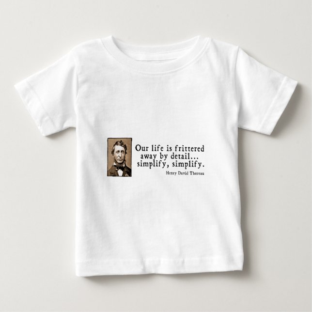 Henry David Thoreau - förenkla, förenkla Tee Shirt (Framsida)