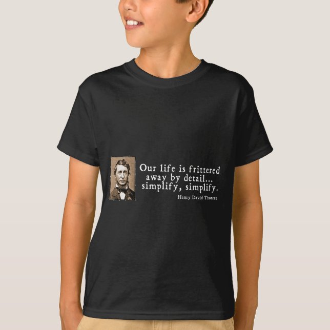 Henry David Thoreau - förenkla förenklar Tee (Framsida)