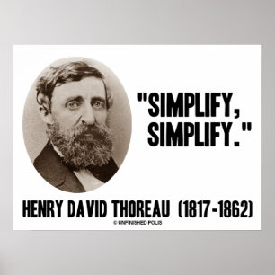 Henry David Thoreau förenklar förenklar Poster