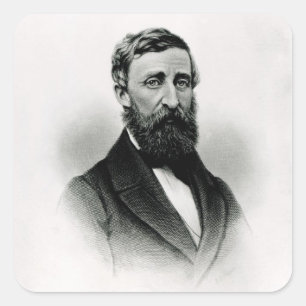 Henry David Thoreau Fyrkantigt Klistermärke