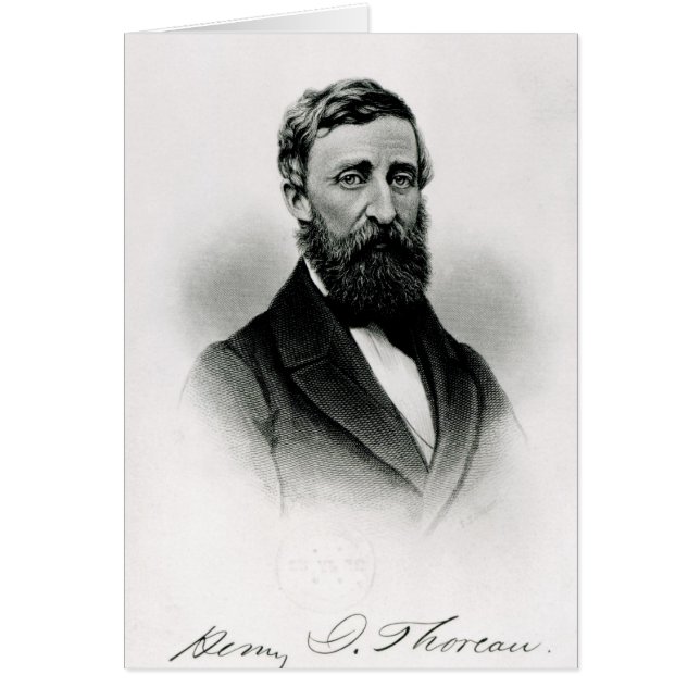 Henry David Thoreau Hälsningskort (Framsidan)