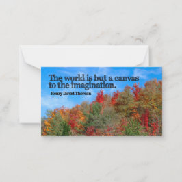 Henry David Thoreau Inspirational Quote "Canvas" Anteckningskort