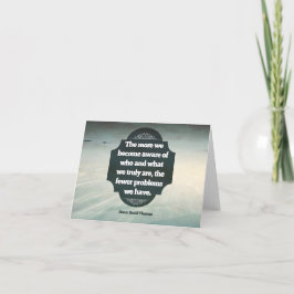 Henry David Thoreau Inspirational Quote "Medveten" Tack Kort