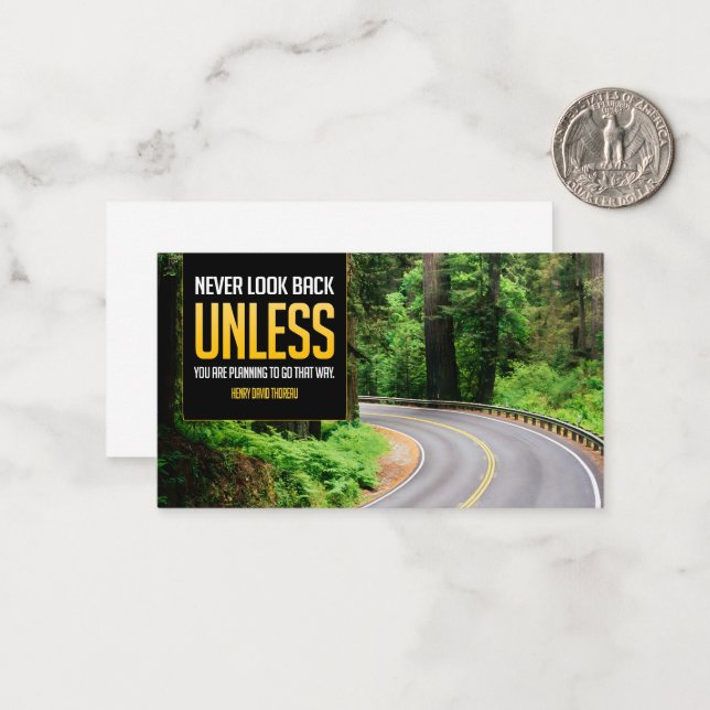 Henry David Thoreau inspirationsoffert "Back" Anteckningskort (Fram/Back In Situ)