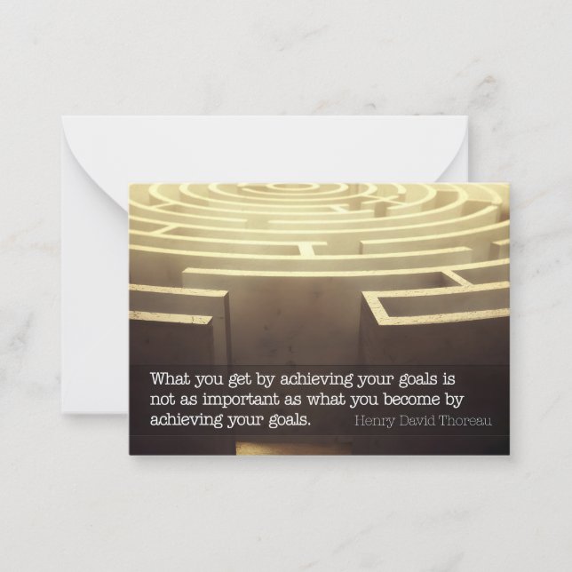 Henry David Thoreau inspirationsoffert "Become" Anteckningskort (Framsida)