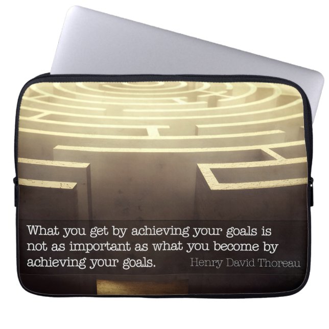 Henry David Thoreau inspirationsoffert "Become" Laptop Fodral (Framsidan)