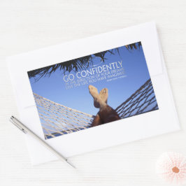 Henry David Thoreau inspirationsoffertkonfidens Rektangulärt Klistermärke