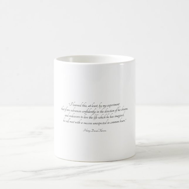 Henry David Thoreau inspirera citationsteckenkonst Kaffemugg (Center)