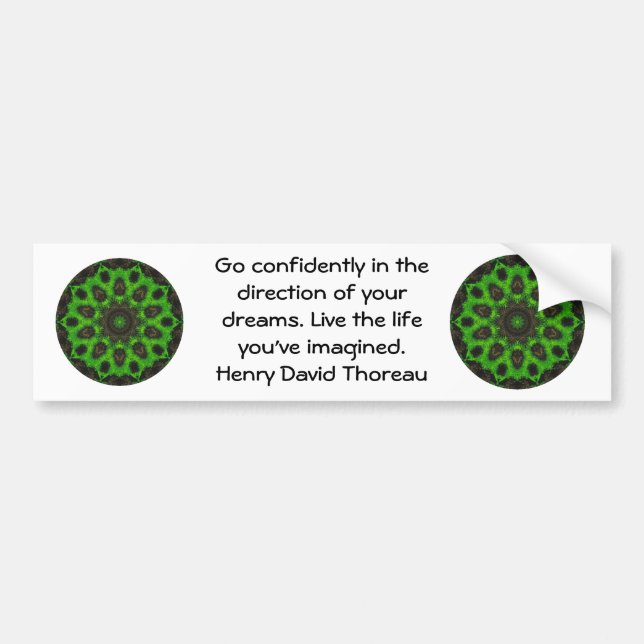 Henry David Thoreau Motivational Dream Quotation Bildekal (Framsidan)