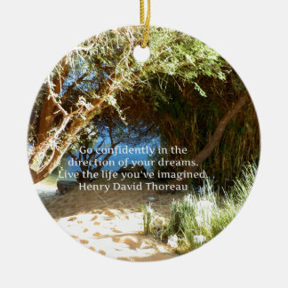 Henry David Thoreau Motivational Dream Quotation Julgransprydnad Keramik