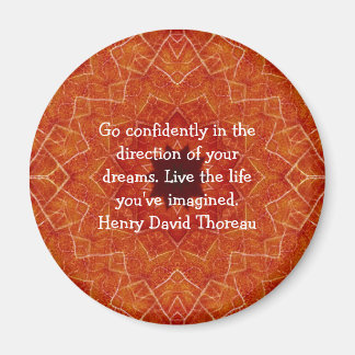 Henry David Thoreau Motivational Dream Quotation Magnet