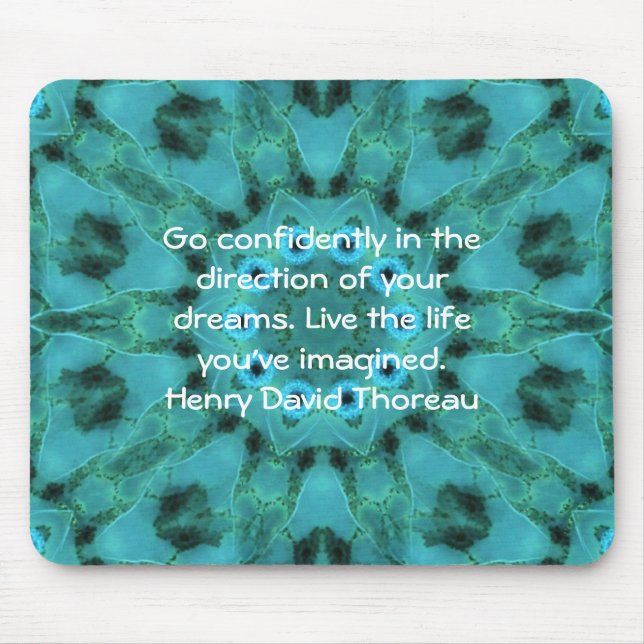 Henry David Thoreau Motivational Dream Quotation Musmatta (Framsidan)