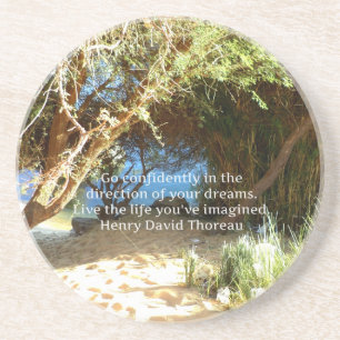 Henry David Thoreau Motivational Dream Quotation Underlägg