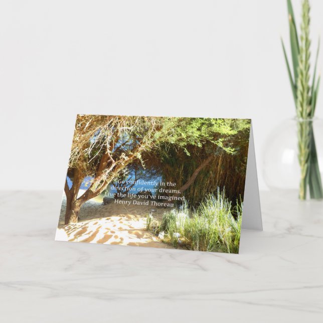 Henry David Thoreau Motivational dröm- Quotation Kort (Framsida)