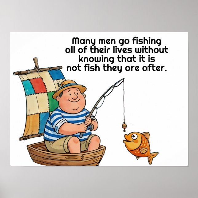 Henry David Thoreau on Fishing Poster (Framsidan)