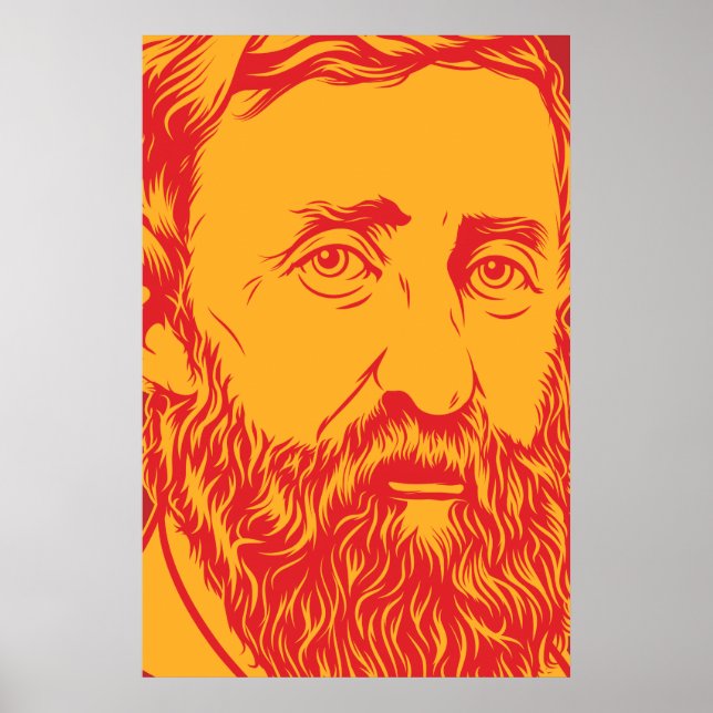 Henry David Thoreau portrait Poster (Framsidan)