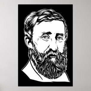Henry David Thoreau porträtt Poster