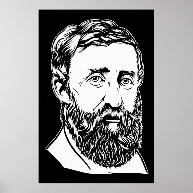 Henry David Thoreau porträtt Poster (Framsidan)