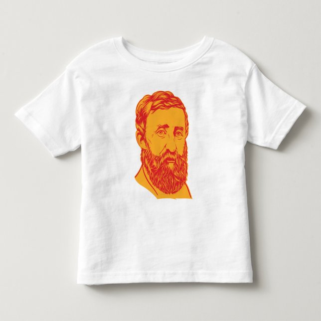 Henry David Thoreau porträtt Tee Shirt (Framsida)