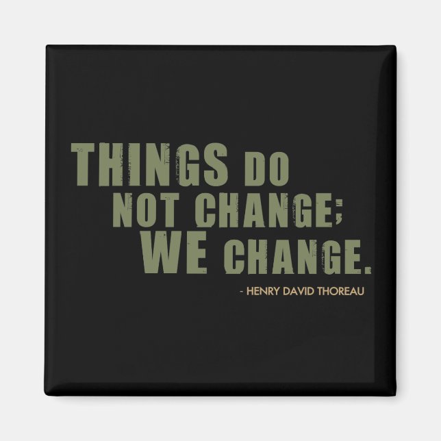 Henry David Thoreau Quote Magnet (Framsidan)