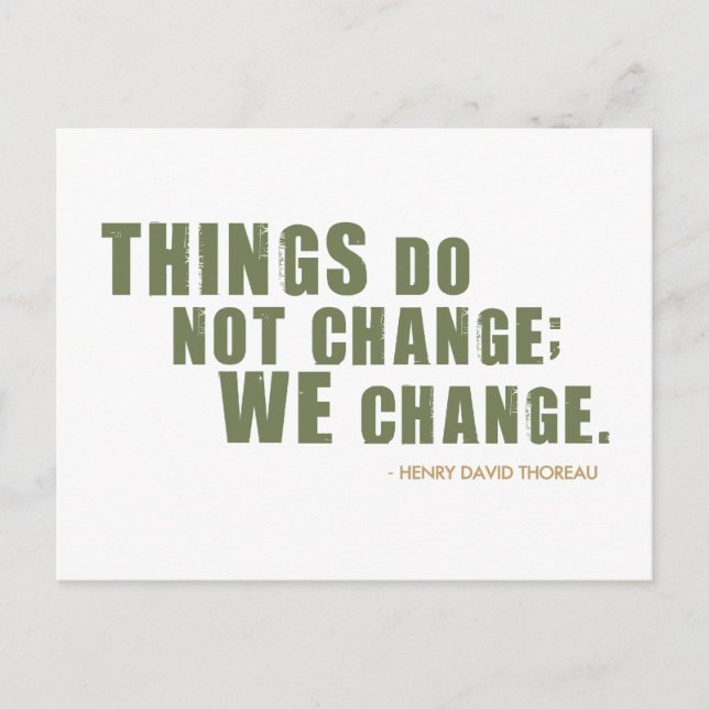 Henry David Thoreau Quote Vykort (Framsida)