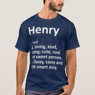 HENRY Definition Personlig Namn Funny Gift T Shirt