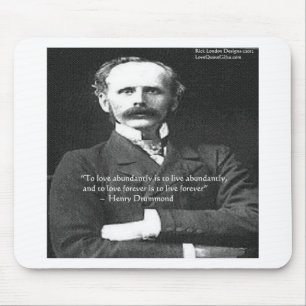 Henry Drummond "Love 4Ever" Kärlekscitat Gåvor Musmatta