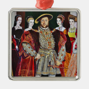 Henry Eighth och hans sex fruar Julgransprydnad Metall