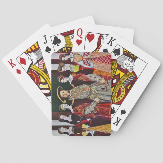 Henry Eighth och hans sex fruar Spelkort (Baksidan)