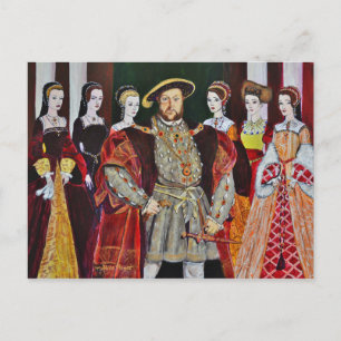 Henry Eighth och hans sex fruar Vykort