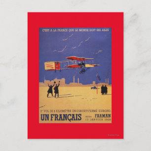 Henry Farman Flies at Issy-les-Moulineaux Vykort