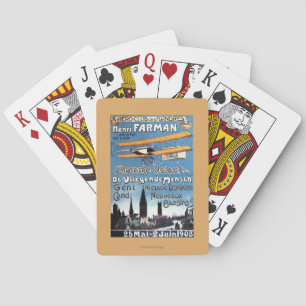 Henry Farman flugor affischen för flygmanPromo Casinokort