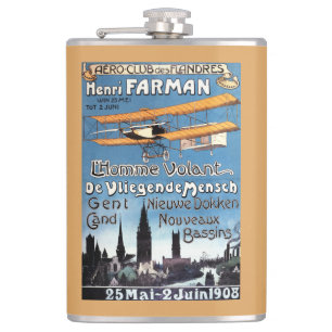 Henry Farman flugor affischen för flygmanPromo Fickplunta