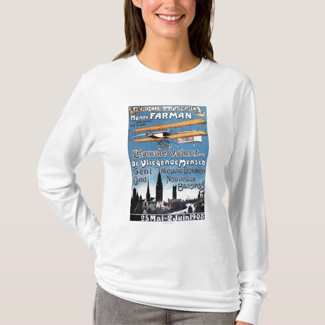 Henry Farman flugor affischen för flygmanPromo T Shirt (Framsida)