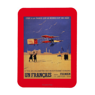 Henry Farman flyger på Issy-les-Moulineaux Magnet