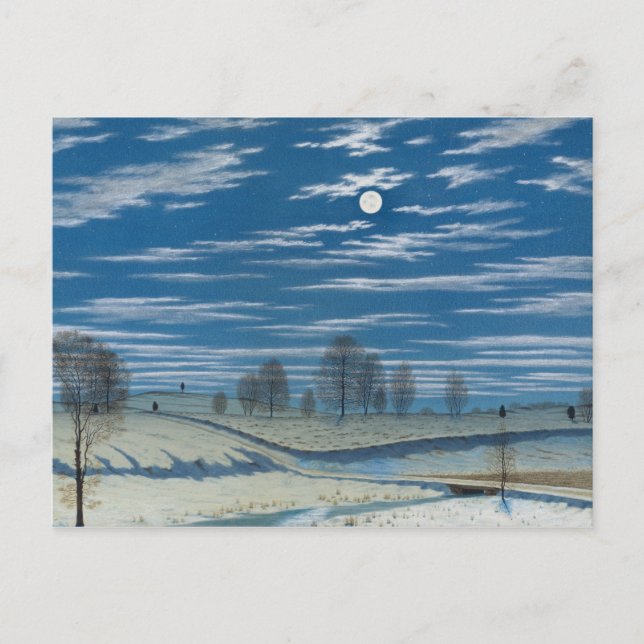 Henry Farrer - vinterscen i måndagsljus Vykort (Framsida)