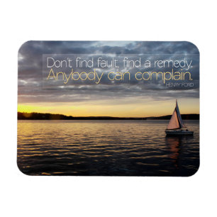 Henry Ford Inspirational Quote "Hitta en lösning" Magnet