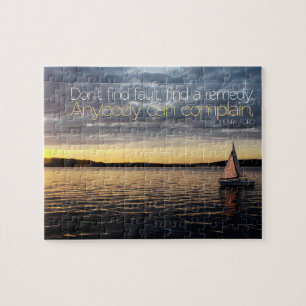 Henry Ford Inspirational Quote "Hitta en lösning" Pussel