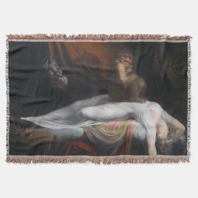 Henry Fuseli Gothic Macabre Mörk Art Filt (Framsidan)