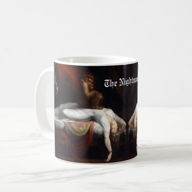 Henry Fuseli Gothic Macabre Mörk Art Kaffemugg (Framsida vänster)
