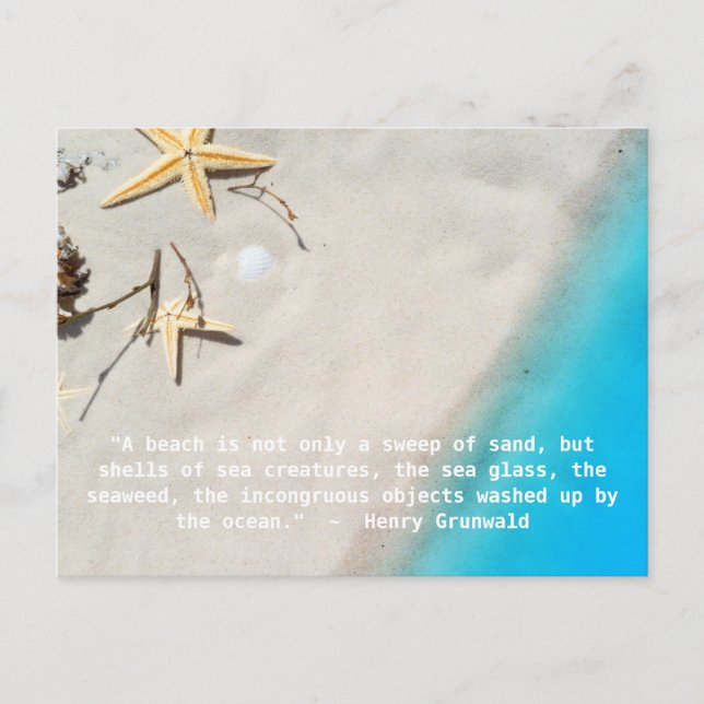 Henry Grunwald Beach Quote Vykort (Framsida)