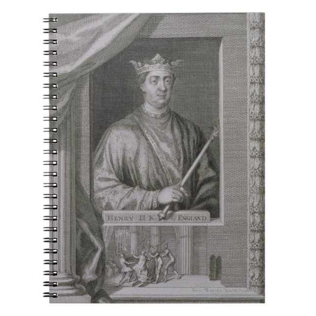 Henry II (1133-89) kung av England från 1154, från Anteckningsbok Med Spiral (Framsidan)