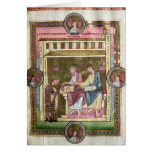 Henry III med apostlarna Simon och Jude Hälsningskort