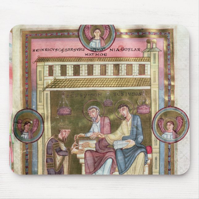 Henry III med apostlarna Simon och Jude Musmatta (Framsidan)