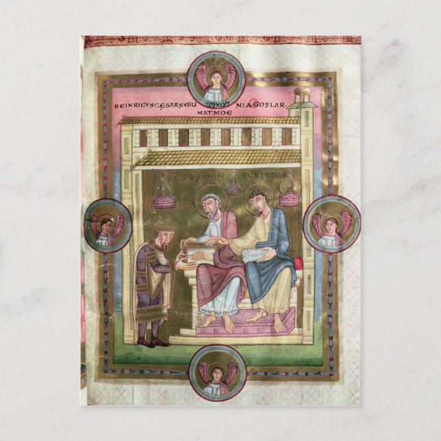 Henry III med Apostles Simon och Jude Vykort (Framsida)